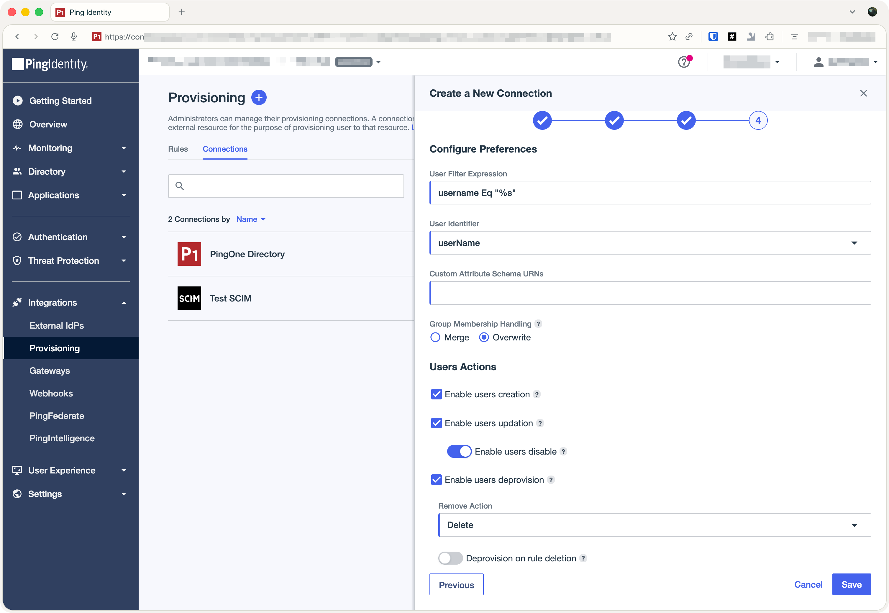 Configure preferences with default settings